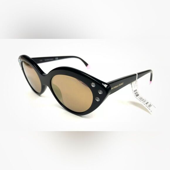 NWT! LTD EDITION VS Rhinestone Cat-Eye Sunnies Blk/Gold Ltd Edition!